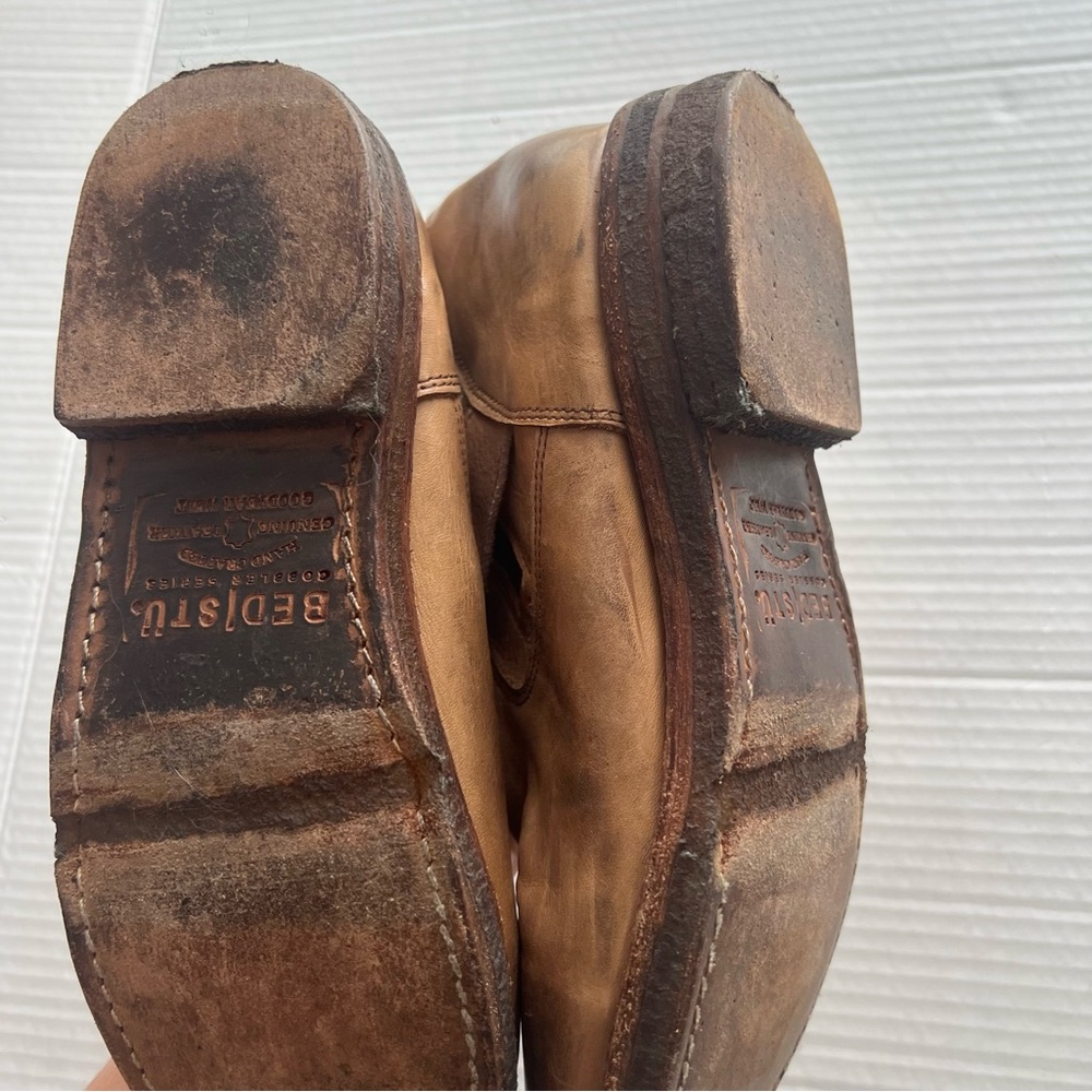 Bed Stu Women’s Tan Brown Spunky Motorcycle Boots Size 8.5 - Picture 9 of 11